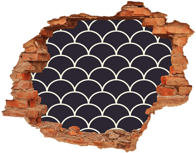 Adesivo murale buco 3D Onde nell'oscurità