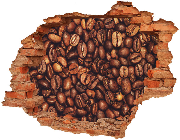 Adesivo effetto buco nel muro Caffè nel cemento