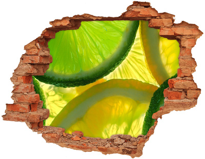 Adesivo effetto buco nel muro Green Lime in a Hole in the Wall