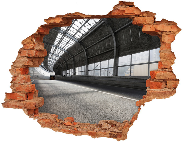 Adesivo effetto buco nel muro Fascino urbano dietro il buco