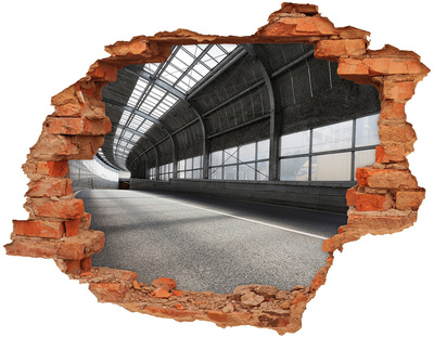 Adesivo effetto buco nel muro Fascino urbano dietro il buco