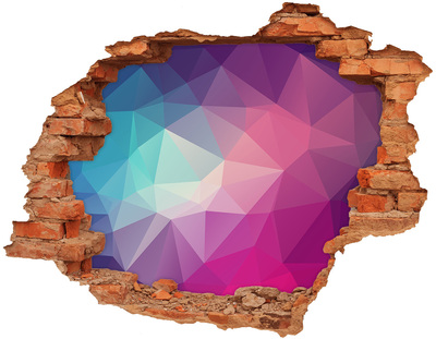 Adesivo murale buco 3D Geometria nel buco