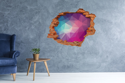 Adesivo murale buco 3D Geometria nel buco