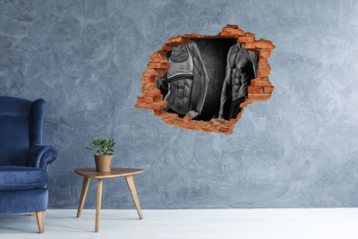 Adesivo con buco sbrecciato Forza e determinazione