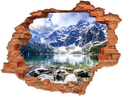 Adesivo effetto buco nel muro Paesaggio montano con lago