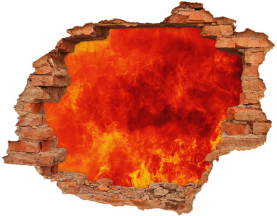 Adesivo effetto buco nel muro Lava vulcanica