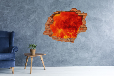 Adesivo effetto buco nel muro Lava vulcanica
