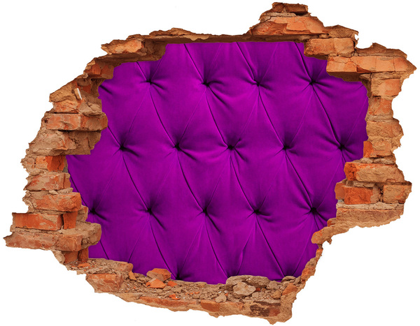 Adesivo murale buco 3D Carta da parati fucsia in un buco nel muro