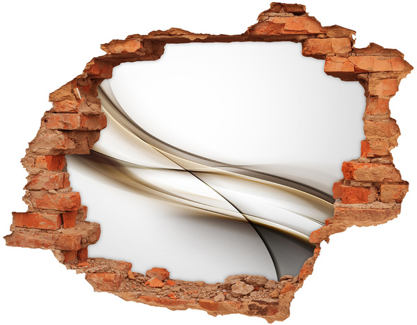 Adesivo con buco sbrecciato Spazio astratto dietro il muro