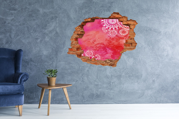 Adesivo effetto buco nel muro Un buco colorato nel muro