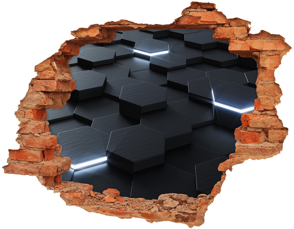 Adesivo murale buco 3D Spazio moderno dietro le pareti