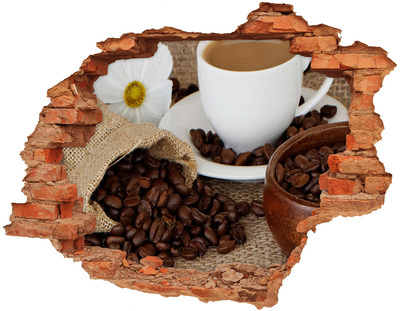 Adesivo effetto buco nel muro Caffè nel comfort di casa tua