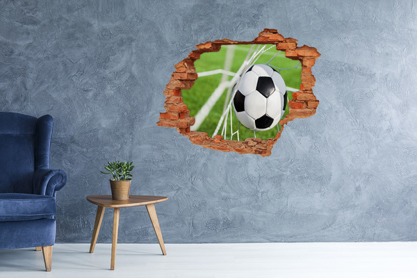 Adesivo murale buco 3D Un gol nel calcio
