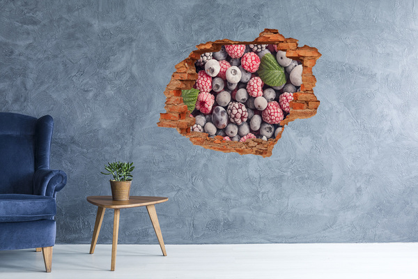 Adesivo murale buco 3D Un paradiso fruttato e nascosto