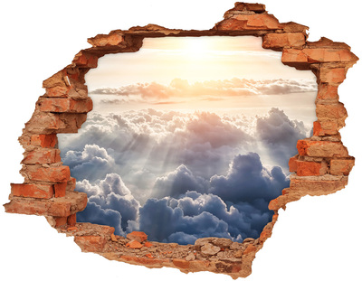 Adesivo con buco sbrecciato Il cielo è pieno di nuvole