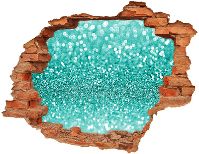 Adesivo con buco sbrecciato Acqua frizzante in un buco nel muro