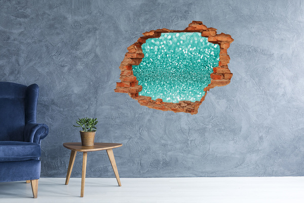 Adesivo con buco sbrecciato Acqua frizzante in un buco nel muro