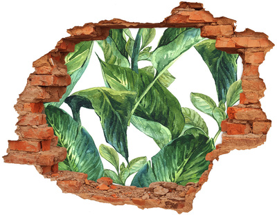 Adesivo effetto buco nel muro Un'oasi verde in cemento