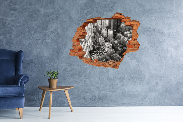 Adesivo murale buco 3D Vista della giungla urbana