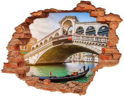 Adesivo con buco sbrecciato Ponte di Rialto a Venezia