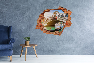 Adesivo con buco sbrecciato Ponte di Rialto a Venezia