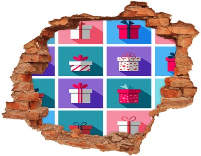 Adesivo effetto buco nel muro Sorprese regalo