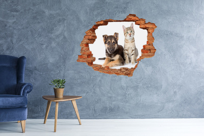 Adesivo con buco sbrecciato Amici del cortile