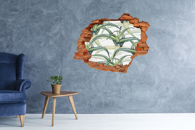 Adesivo con buco sbrecciato Un'oasi verde in cemento