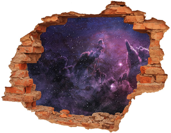Adesivo effetto buco nel muro Spazio cosmico