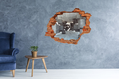 Adesivo murale buco 3D Uno spazio trasparente in stile surreale