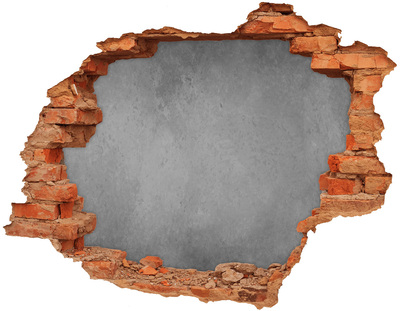 Adesivo con buco sbrecciato Muro crepato con vista sul cemento