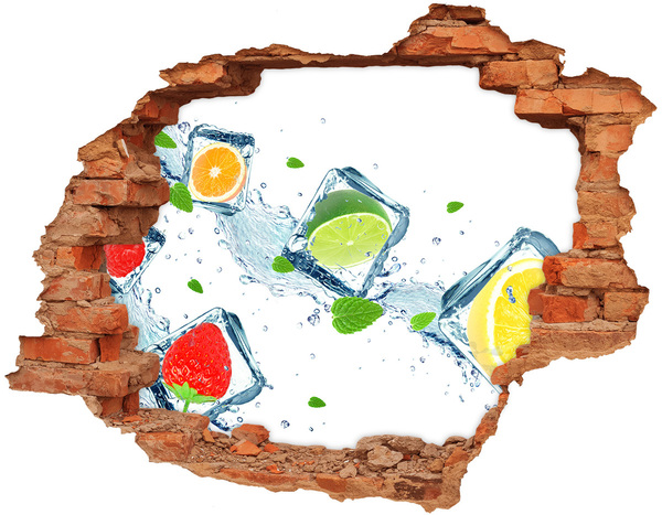 Adesivo effetto buco nel muro Un cocktail rinfrescante in un'atmosfera estiva.