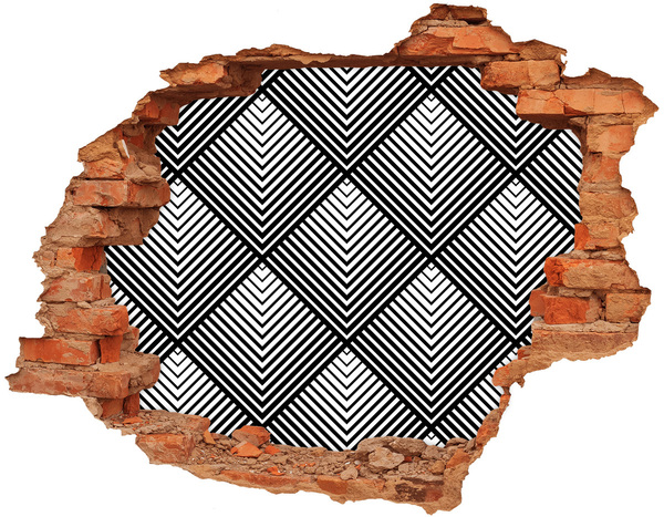Adesivo effetto buco nel muro Geometria in Scrap