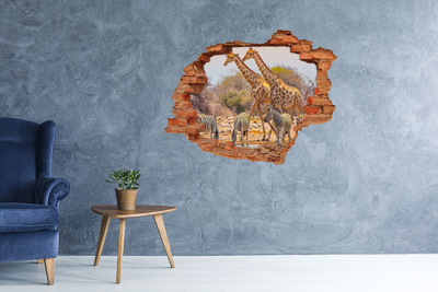 Adesivo con buco sbrecciato Safari in Africa