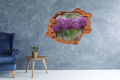 Adesivo effetto buco nel muro Fiori in fiore