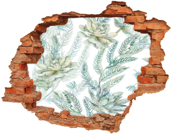 Adesivo con buco sbrecciato Un'oasi verde in cemento