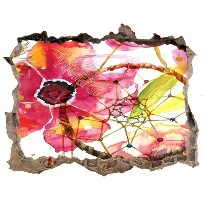 Finto buco nel muro 3D Sogno di fiori nel buco nel muro