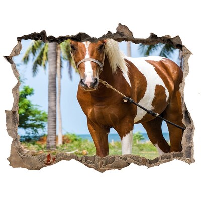 Sticker buco nel muro Un cavallo ai tropici