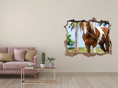 Sticker buco nel muro Un cavallo ai tropici