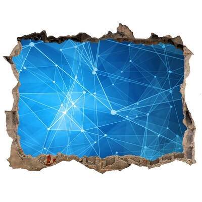 Sticker buco nel muro Spazio digitale dietro il muro