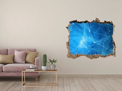 Sticker buco nel muro Spazio digitale dietro il muro