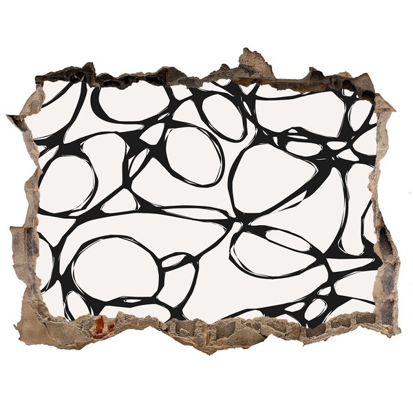 Adesivo buco nel muro Motivi astratti sulla parete