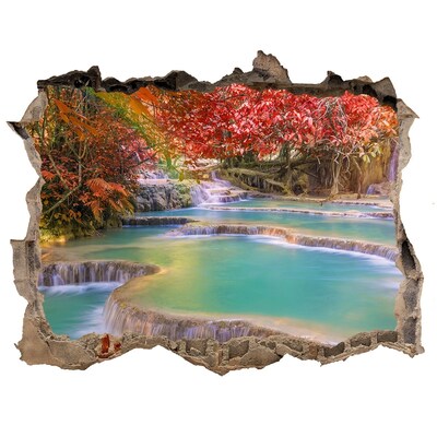 Sticker buco nel muro Cascata tropicale dai colori autunnali