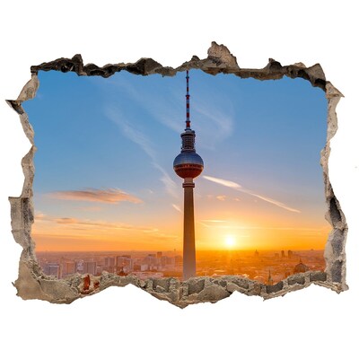 Finto buco nel muro 3D Tramonto su Berlino