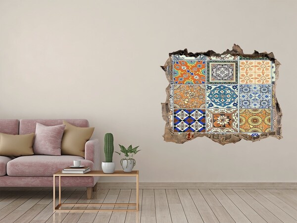 Sticker buco nel muro Piastrelle in stile marocchino