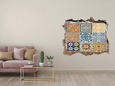 Sticker buco nel muro Piastrelle in stile marocchino