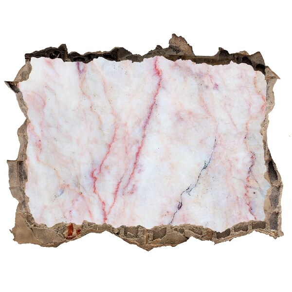 Finto buco nel muro 3D Una cavità nella pietra con interni in marmo