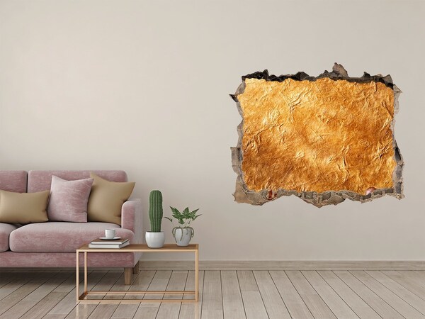 Adesivo buco nel muro Golden Hole in the Wall