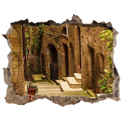 Finto buco nel muro 3D Una strada affascinante in città