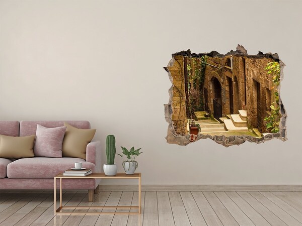 Finto buco nel muro 3D Una strada affascinante in città